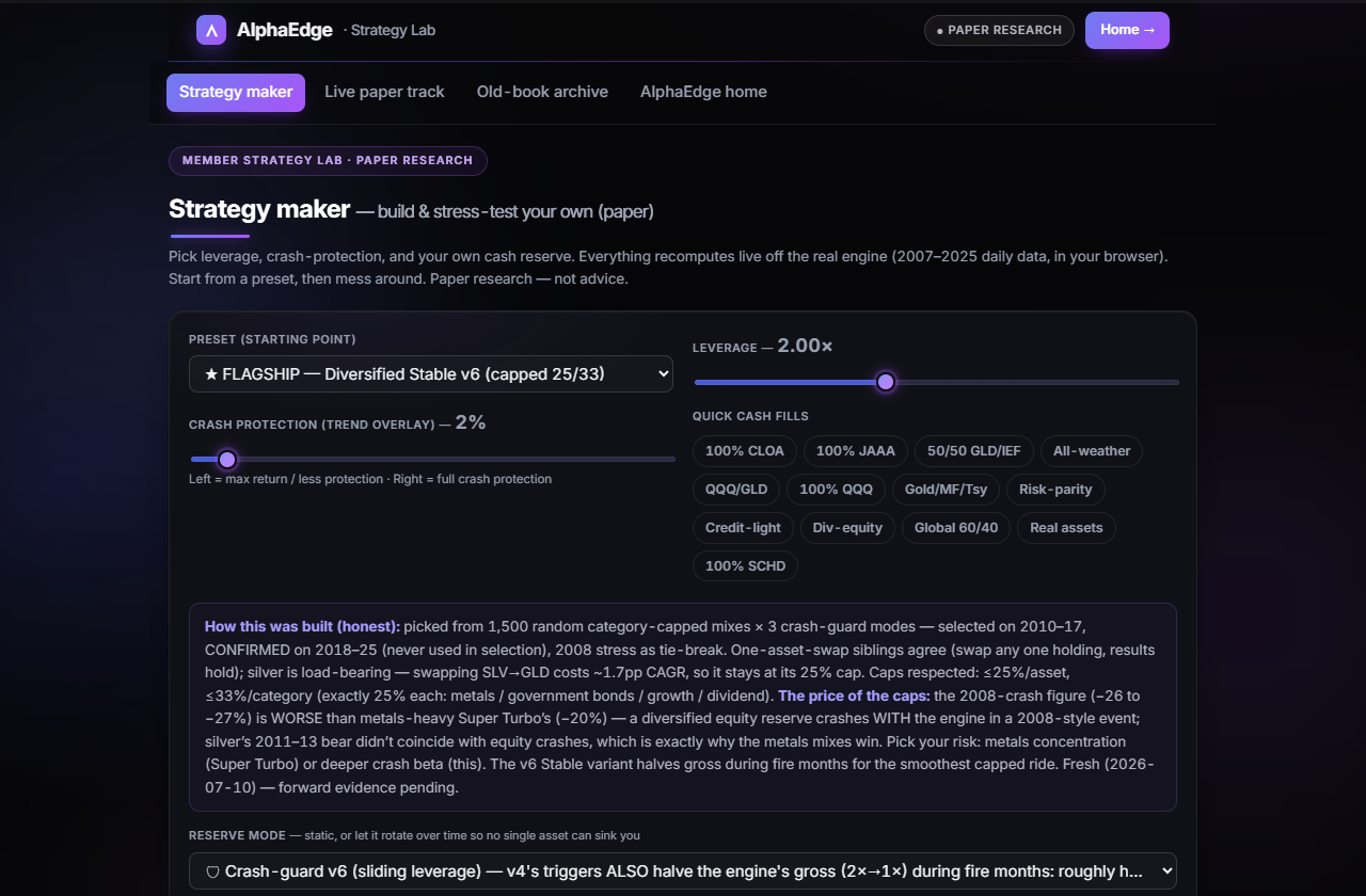 Top of the member dashboard; opens the live preview